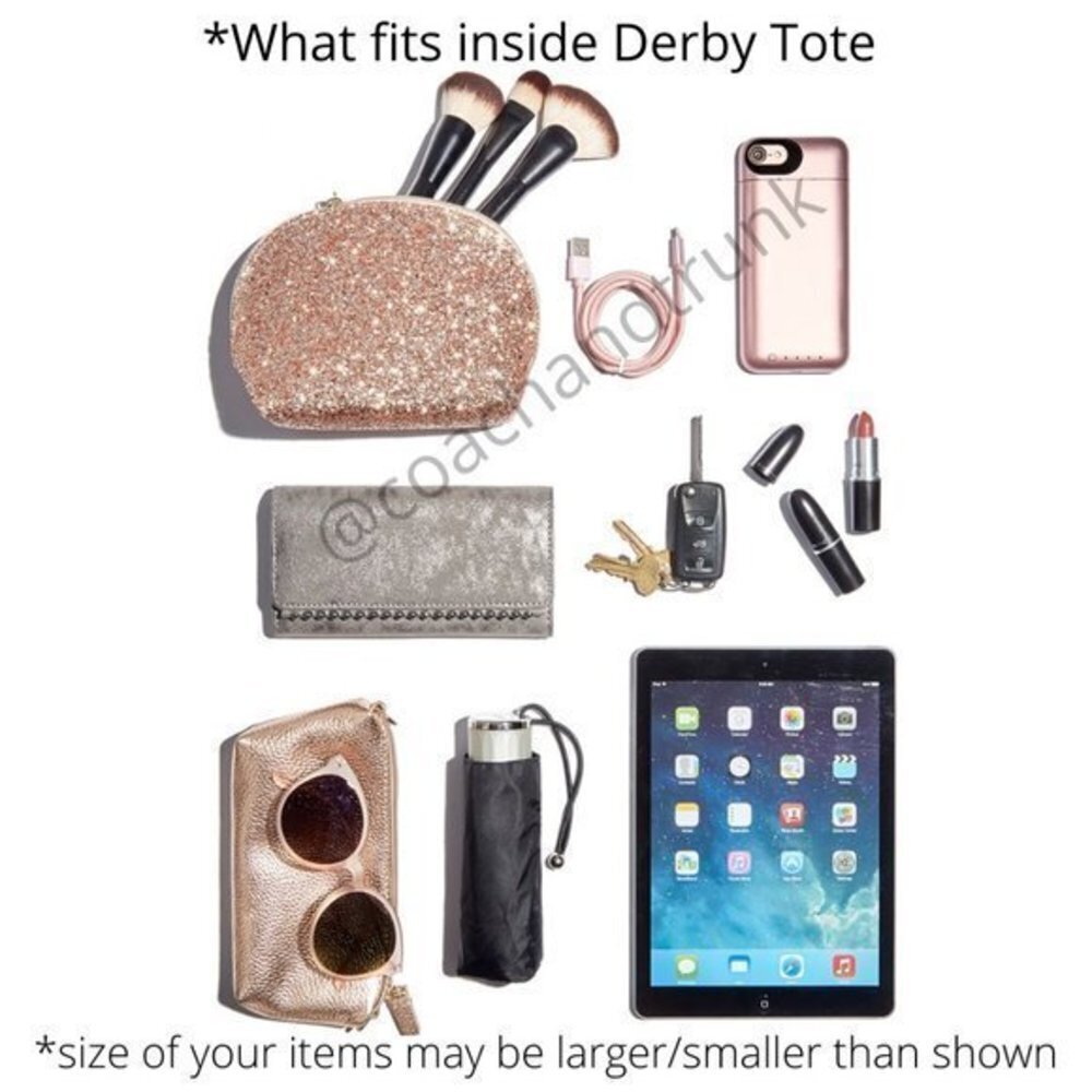 NWT COACH Gallery Tote Light Khaki Classic "C" With Chalk Leather & Gold Accents - Picture 6 of 12